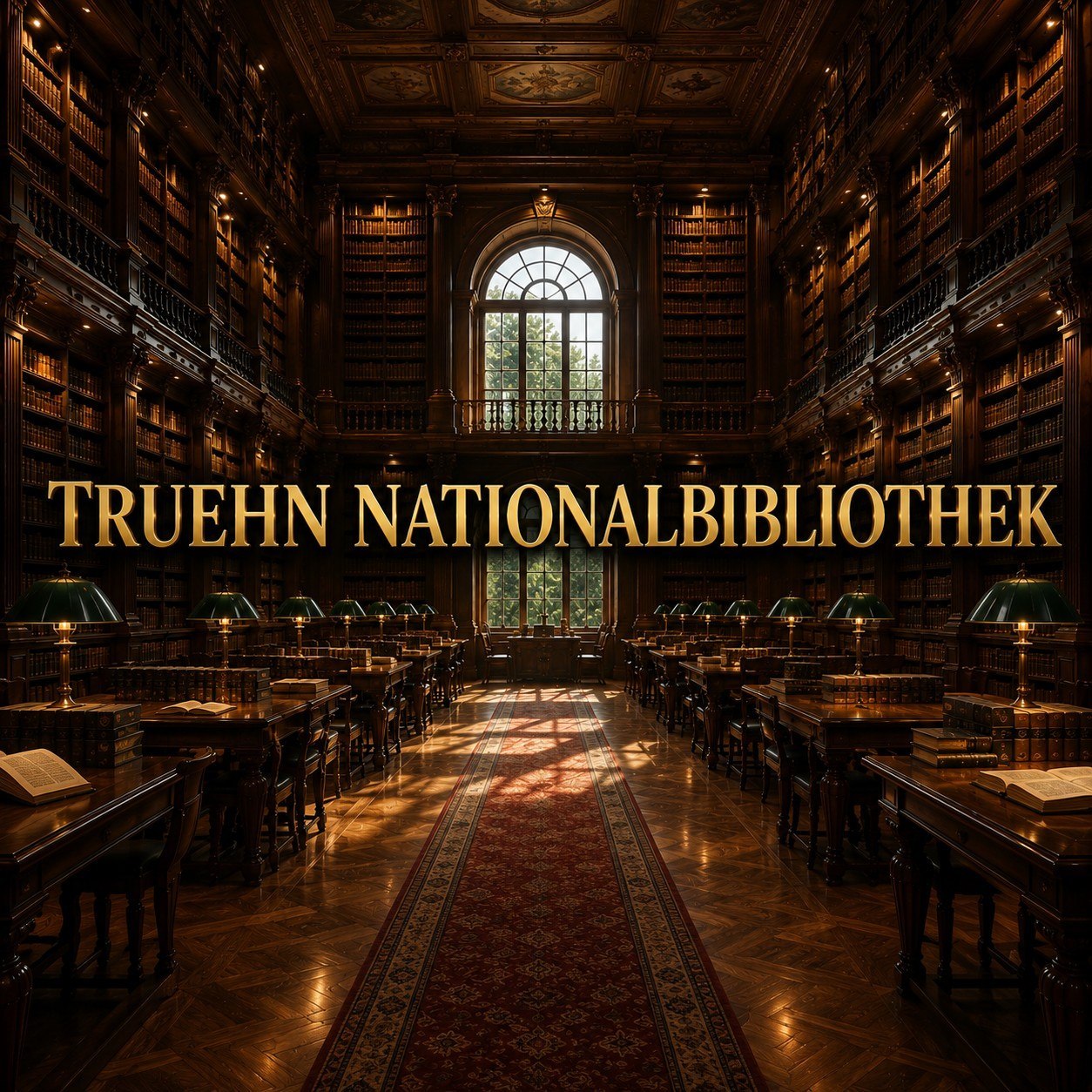 The grand reading hall of TRUEHN Nationalbibliothek